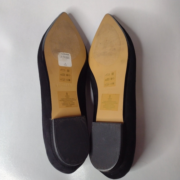 Express Black Pointy Flats Sz 8 - Picture 9 of 12